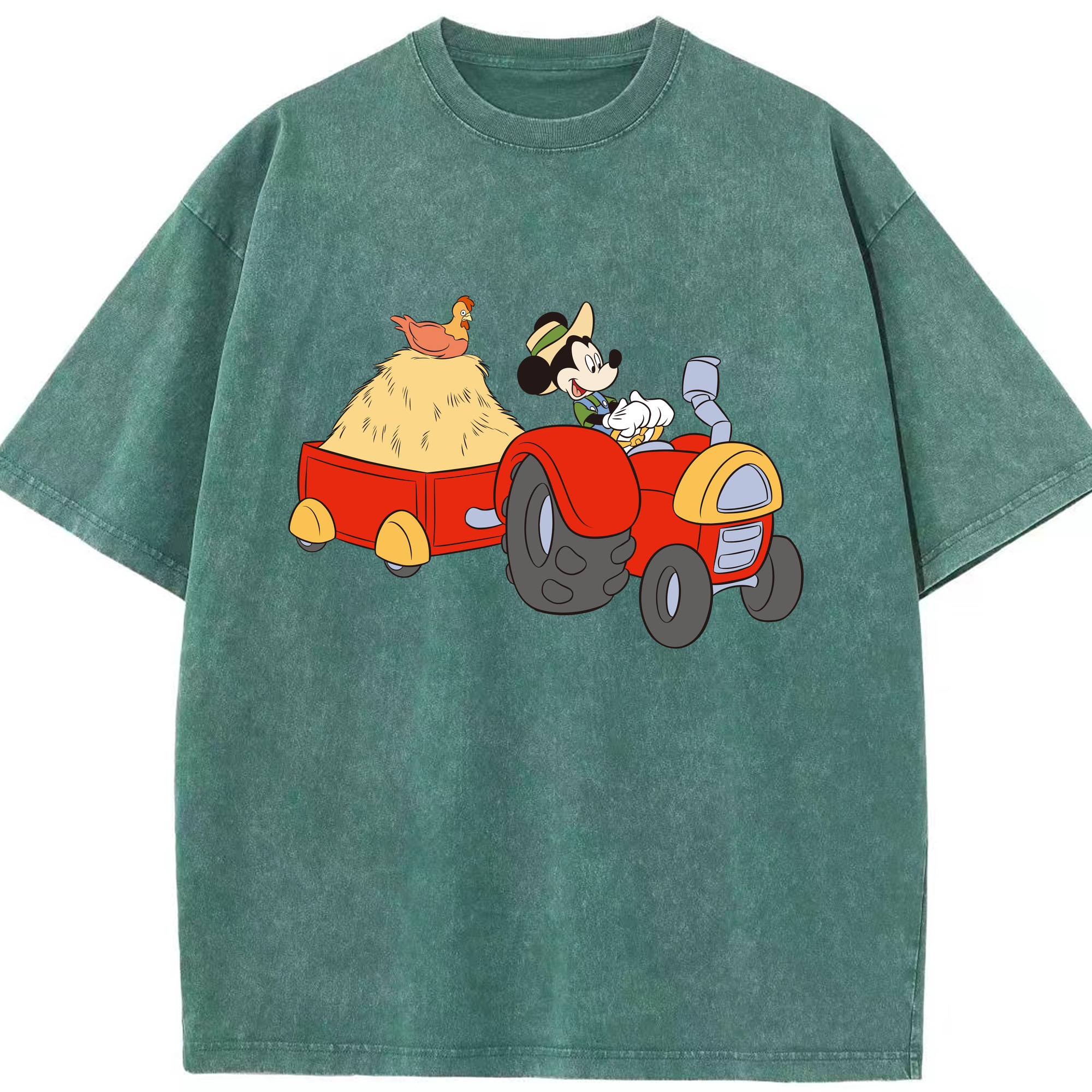 （画像用） ミッキーマウス Mickey Mouse 綿100% ヴィンテージ風 半袖Tシャツ（フロントプリント）